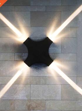 12W Cross Star LED Wall Lamp Villa Hotel Exterior Wall Lig