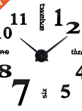 new fashion  acrylic mirror wall clock europe d big quar