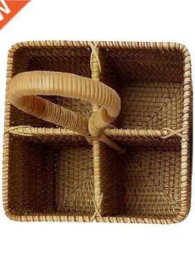 Wicker Basket Natural Hand Woven Storage Picnic Basket