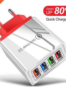 4 USB Charger Quick Charge 3.0 For Phone apter for iPhone