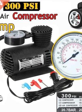 300PSI 12V Mini Air Compressor Auto Car Electric Tire Air In