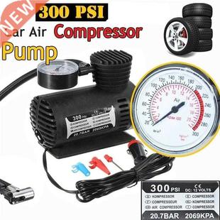 300PSI 12V Mini Air Compressor Auto Car Electric Tire Air In