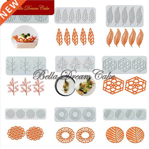 9 Styles Leaf/Flower Design Lace Mat Chocolate Fondant Mold