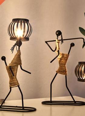 New 1Pc Cretive Beutiful Nordic Cndlestick bstrct Iron