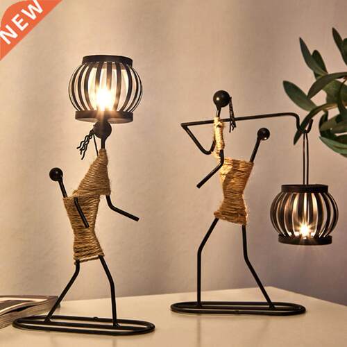 New 1Pc Cretive Beutiful Nordic Cndlestick bstrct Iron