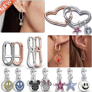 925 Sterling Silver Loved Heart Ear Hoops Earrings for Women