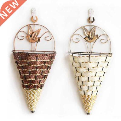 Flower Po tWall planting Net Straw Macrame Plant Hanger Flow