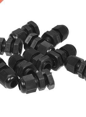 3-6.5mm Black Cable Gland Connector 10 Pcs