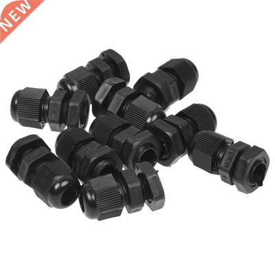 3-6.5mm Black Cable Gland Connector 10 Pcs