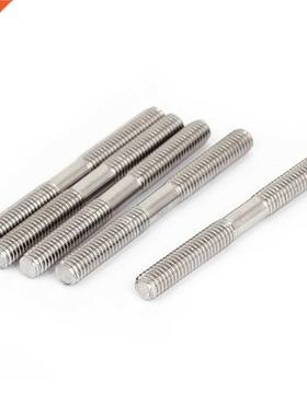 M6x60mm 304 Double End Threaded Stud Screw Bolt 5Pcs