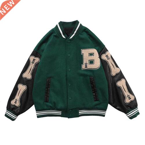 LACIBLE 2020SS Hip Hop Furry Bone Patchwork Color Block Jack