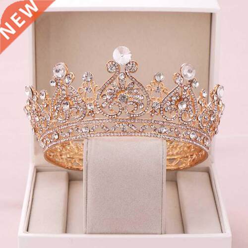 rendy Wedding Crown Baroque Rhinestone Crystal Crown Headban