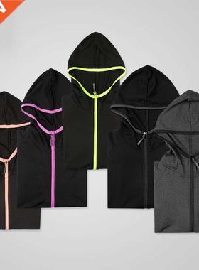 Women Hooded Caps Running Jackets Yoga Clothing Jogging Autu