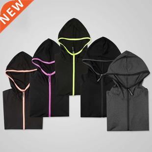 Women Hooded Caps Running Jackets Yoga Clothing Jogging Autu