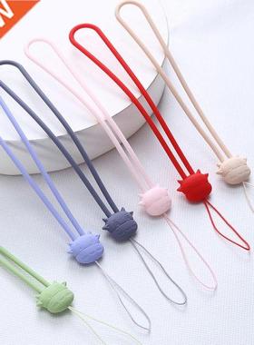 100pcs Cartoon cow silicone lanyard short wrist lanyard crea