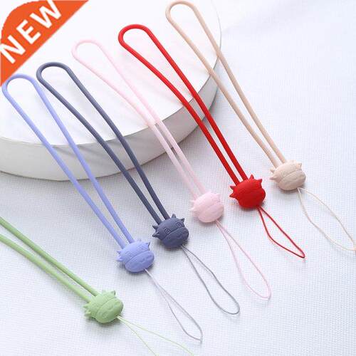 100pcs Cartoon cow silicone lanyard short wrist lanyard crea