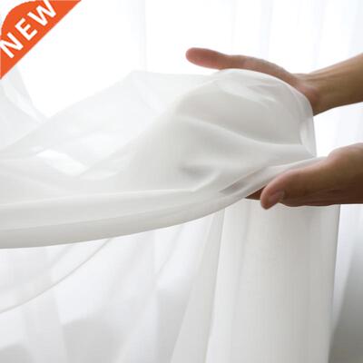 White Curtains Solid White Tulle Modern Curtains for Living