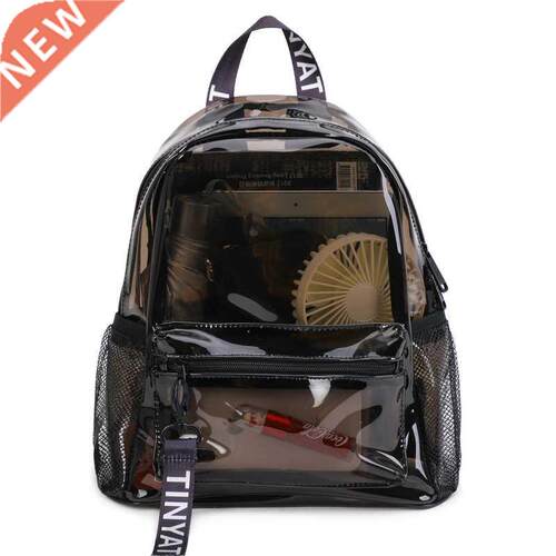 Clear PVC Women Backpack Transparent Fashion Solid Backpack