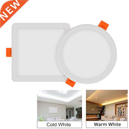 AC 85-265V Ultra Thin Round/Square LED Panel Light 6W 8W 15W