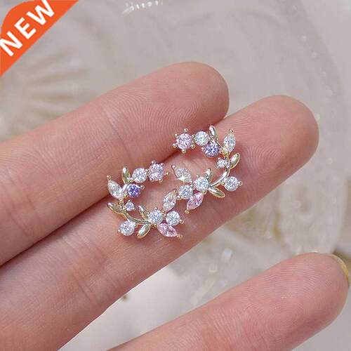 JUWANG Eleagant Exquisite Flower Butterfly Women Earrings Bl