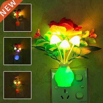 Lovely Rose Colorful LED Lilac Night Light Lamp Mushroom Lam