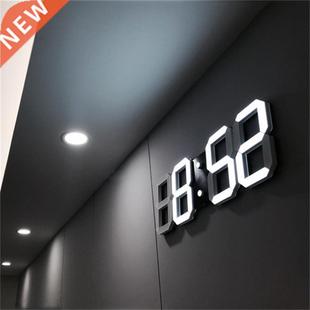 3D LED Wall Clock Modern Design Digital Table Clock Alarm Ni