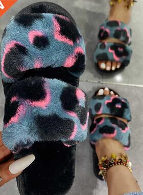 Women's Home Slippers Winter Casual Fuzzy Slippers Female F