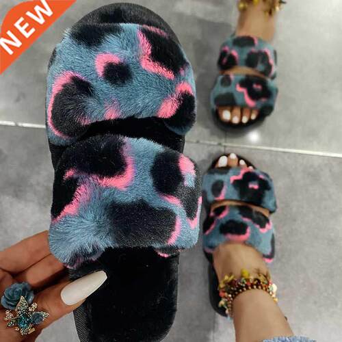 Women's Home Slippers Winter Casual Fuzzy Slippers Female F_虎窝淘
