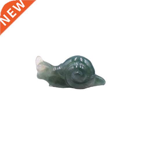 Snail Figurines Miniature Animal Statue Ornament Stone Mini