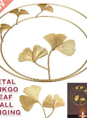 1 Pc Metal Ginkgo Leaf Wrought Iron Ornament Home Living