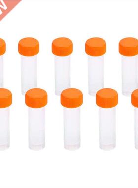 Tijeras 10pcs 5ml Plastic Frozen Test Tubes Vial Screw Seal