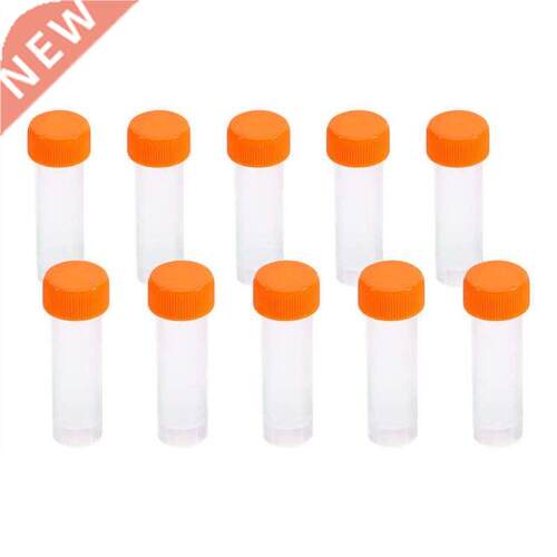 Tijeras 10pcs 5ml Plastic Frozen Test Tubes Vial Screw Seal