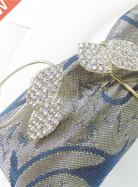 6Pcs Rhinestone Napkin Rings Buckle Holder Hotel Wedding