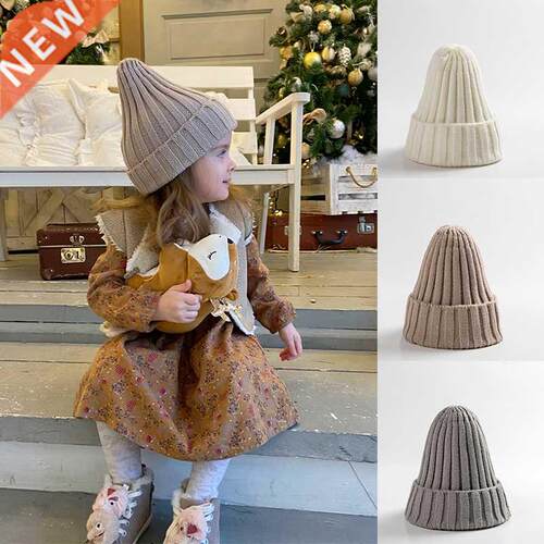 Autumn Winter Crochet Baby Hat Solid Color Girls Boys Cap Wa