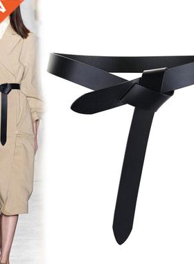 Newest Design Knot Cowskin Belts For Women Soft Real Leather