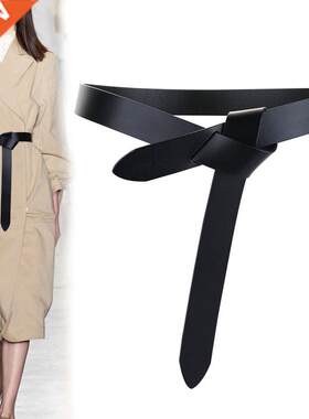 Newest Design Knot Cowskin Belts For Women Soft Real Leather