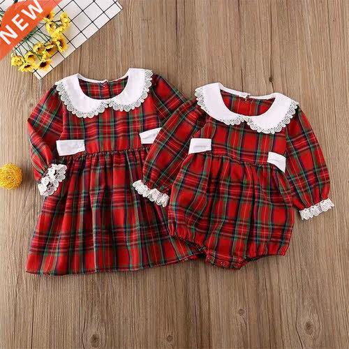 US Christmas Little Big Sister Matching Clothes Toddler Kid