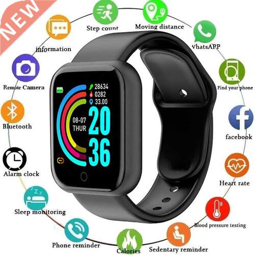 D20 Smart Watch Men Women Heart Rate Blood Pressure Monitor