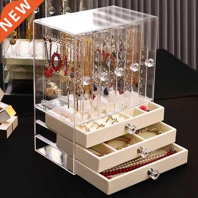 Multifunctional Transparent Jewelry Box Dustproof Display St