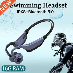 New Swim Bone Conduction Headphones Bluetooth Wireless