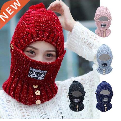 Winter Knitted Beanie Hat Face Neck Windproof Beanie