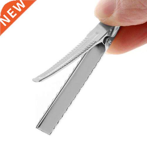 50Pcs Flat Single Prong Alligator Clips  Barrette Teeth