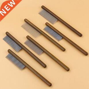 Wooden Handle Stainless Steel Pet Dog Cat Hair Fur Shedding