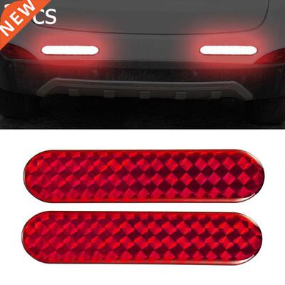 2Pcs Sign Red Night Lamp Alarm Car Reflective Strips Door Bu