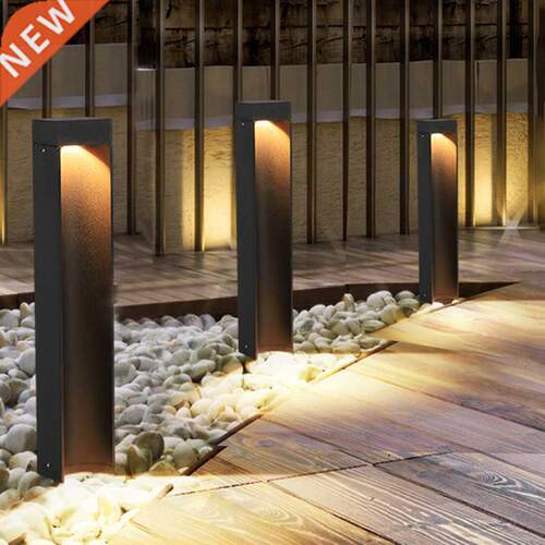Outdoor Gden Pole Bolld Light Aluminum Courtyd Lawn Bo