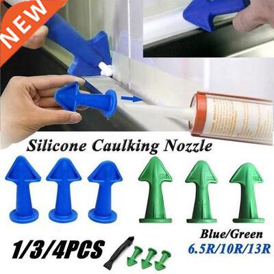 4 /3/1Pcs Caulk Nozzle Applicator Silicone Caulking Tools Se