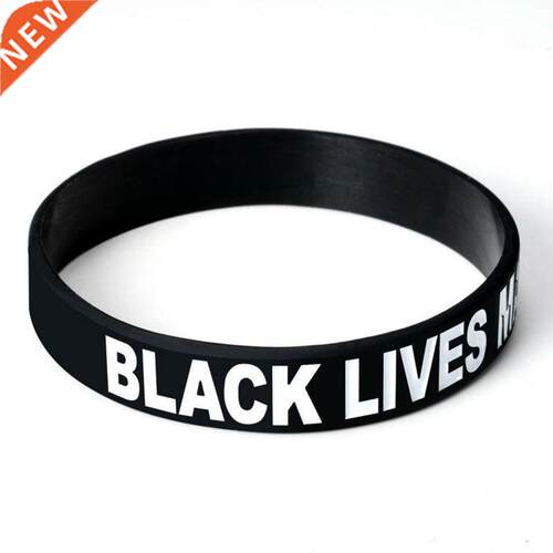 Black Lives Matter Soft Silicone Motivational Bracelet Inspi