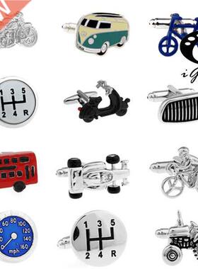 Free Shipping 29 Designs Vintage Bus Cufflinks Novelty Traff