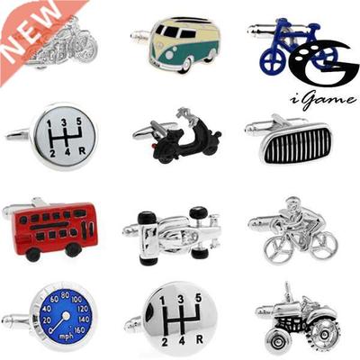 Free Shipping 29 Designs Vintage Bus Cufflinks Novelty Traff