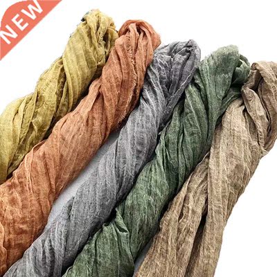 Japanese Style Linen Cotton Tassel Scarf Men Scarf For Bufan